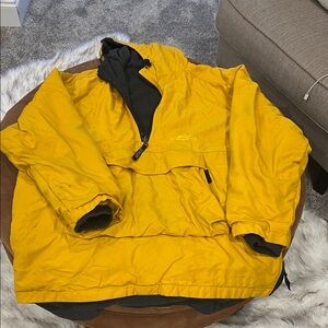 Vintage Y2K Structure Men's Bright Yellow Reversible Performance Jacket